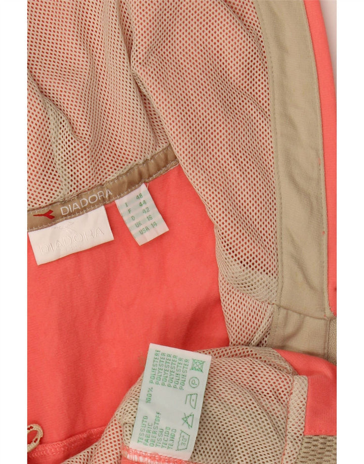 DIADORA Γυναικεία αθλητική φόρμα με κουκούλα Top Jacket UK 16 Large Pink Colourblock