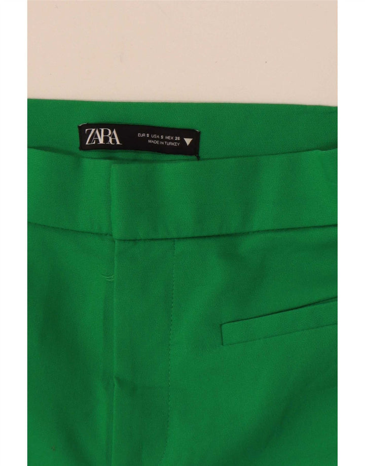 Zara Γυναικείο Παντελόνι Κάπρι Μικρό W26 L22 Πράσινο