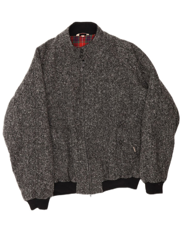 Baracuta Mens Bomber Jacket UK 42 XL Grey Flecked Classic