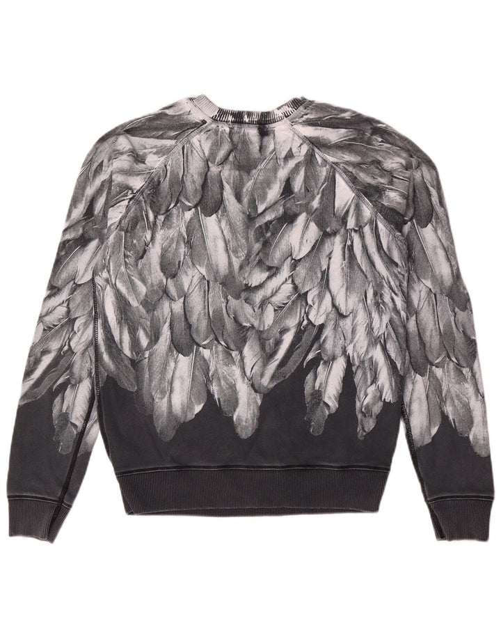 Diesel Ανδρικό γραφικό φούτερ Jumper Μικρό μαύρο βαμβακερό