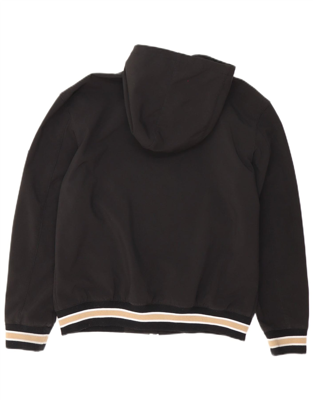 Hugo Boss Boys Hooded Bomber Jacket 13-14 Years Small Black ριγέ