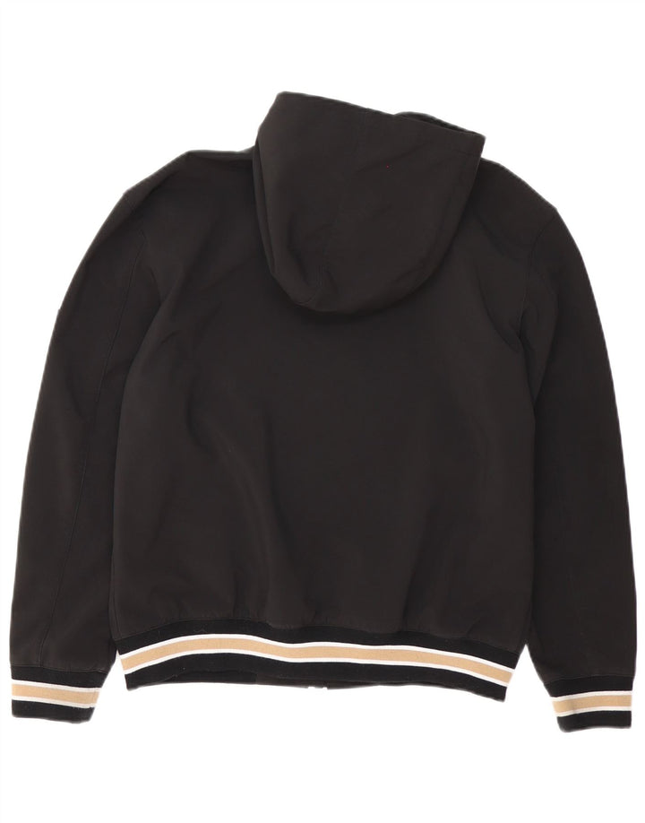 Hugo Boss Boys Hooded Bomber Jacket 13-14 Years Small Black ριγέ