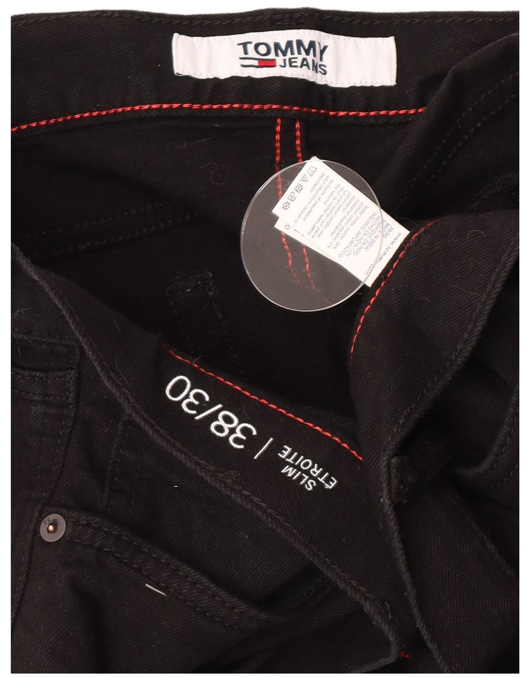 Tommy Hilfiger Ανδρικό Slim Jeans W38 L30 Μαύρο βαμβακερό