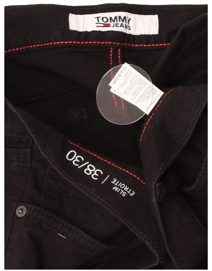 Tommy Hilfiger Ανδρικό Slim Jeans W38 L30 Μαύρο βαμβακερό