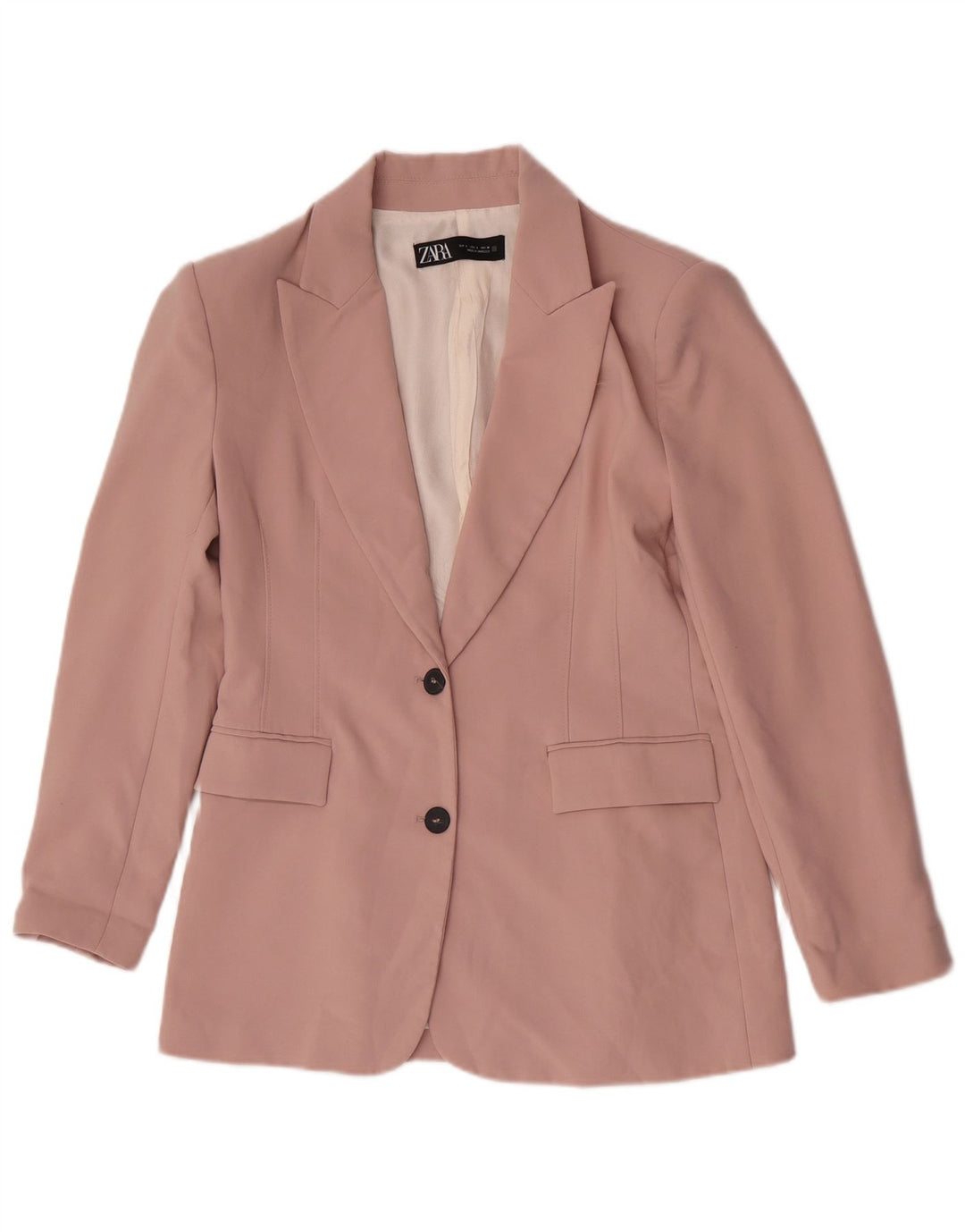 Zara γυναικεία φόρμα 2 κουμπιών UK 16 Large W32 L31 Pink Polyester
