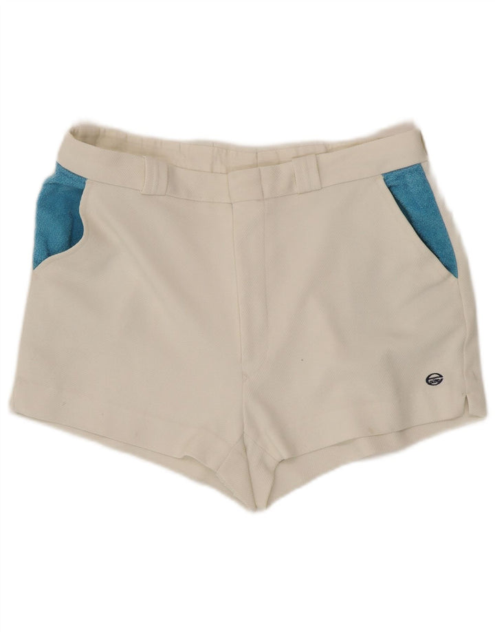 Elite γυναικείο casual σορτς IT 50 Large W34 Λευκό πολύχρωμο πολυεστέρα