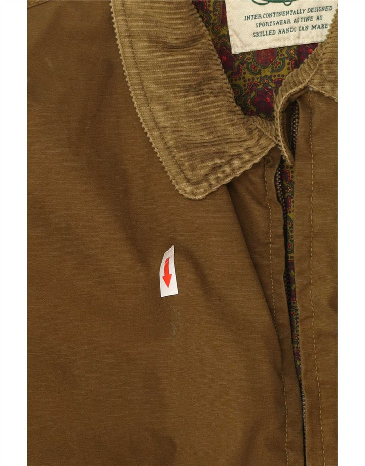 Vintage Mens Utility Jacket UK 40 Large Brown Βαμβακερό