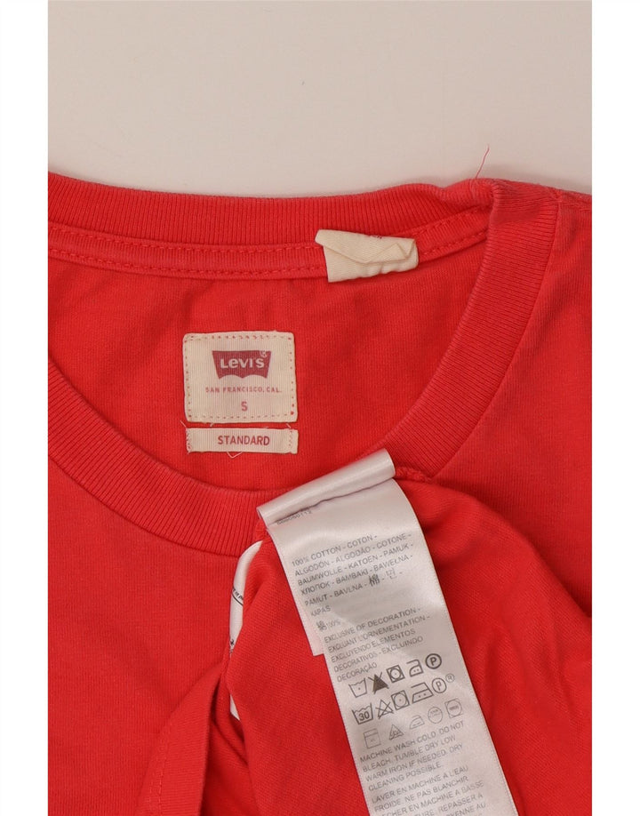 LEVI'S Ανδρικό T-Shirt Top Μικρό κόκκινο βαμβακερό