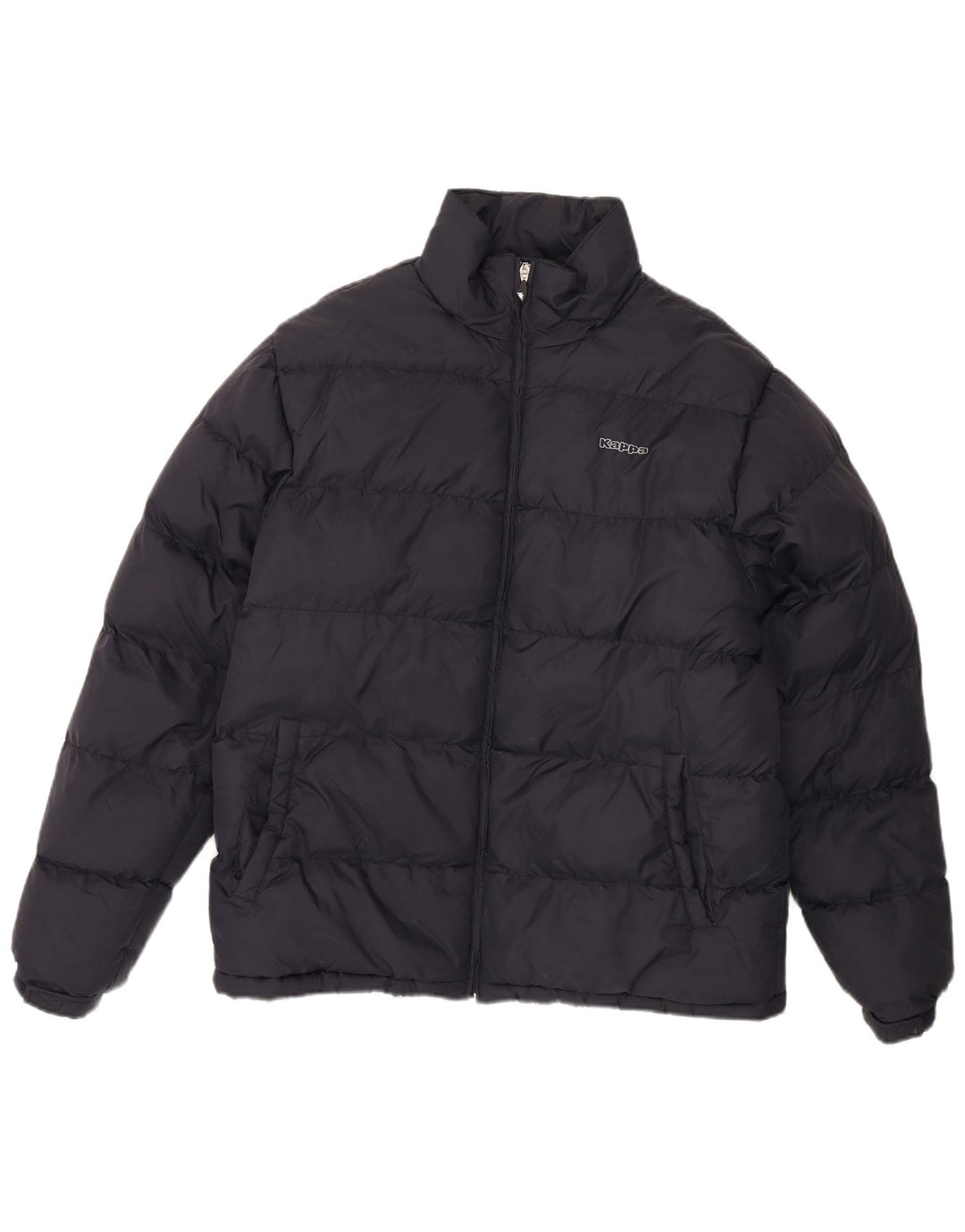 KAPPA Ανδρικό γραφικό μπουφάν UK 40 Large Navy Blue Polyester