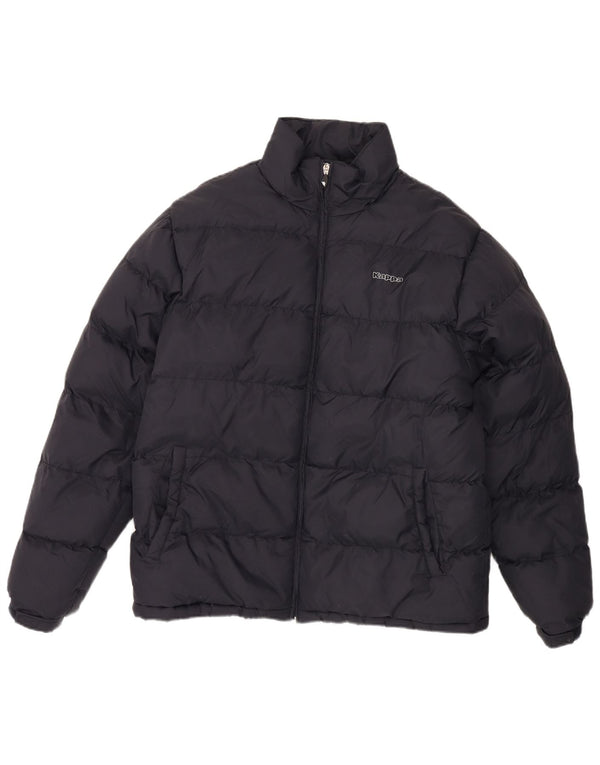 KAPPA Ανδρικό γραφικό μπουφάν UK 40 Large Navy Blue Polyester