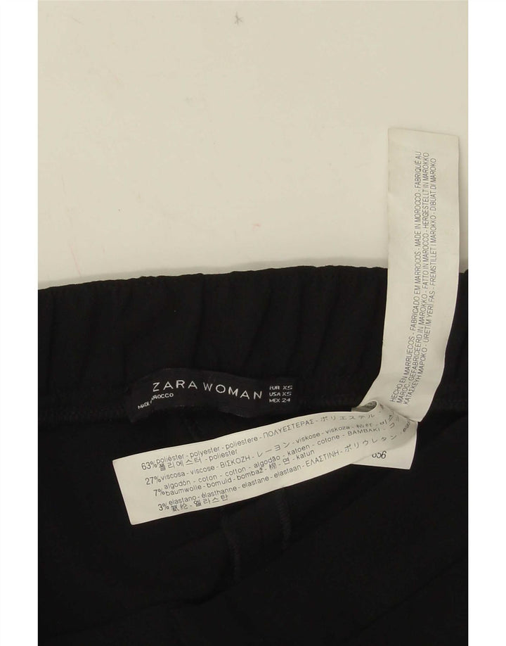 Zara Γυναικείο Bootcut Cropped Παντελόνι XS W24 L24 Μαύρο Πολυεστέρας