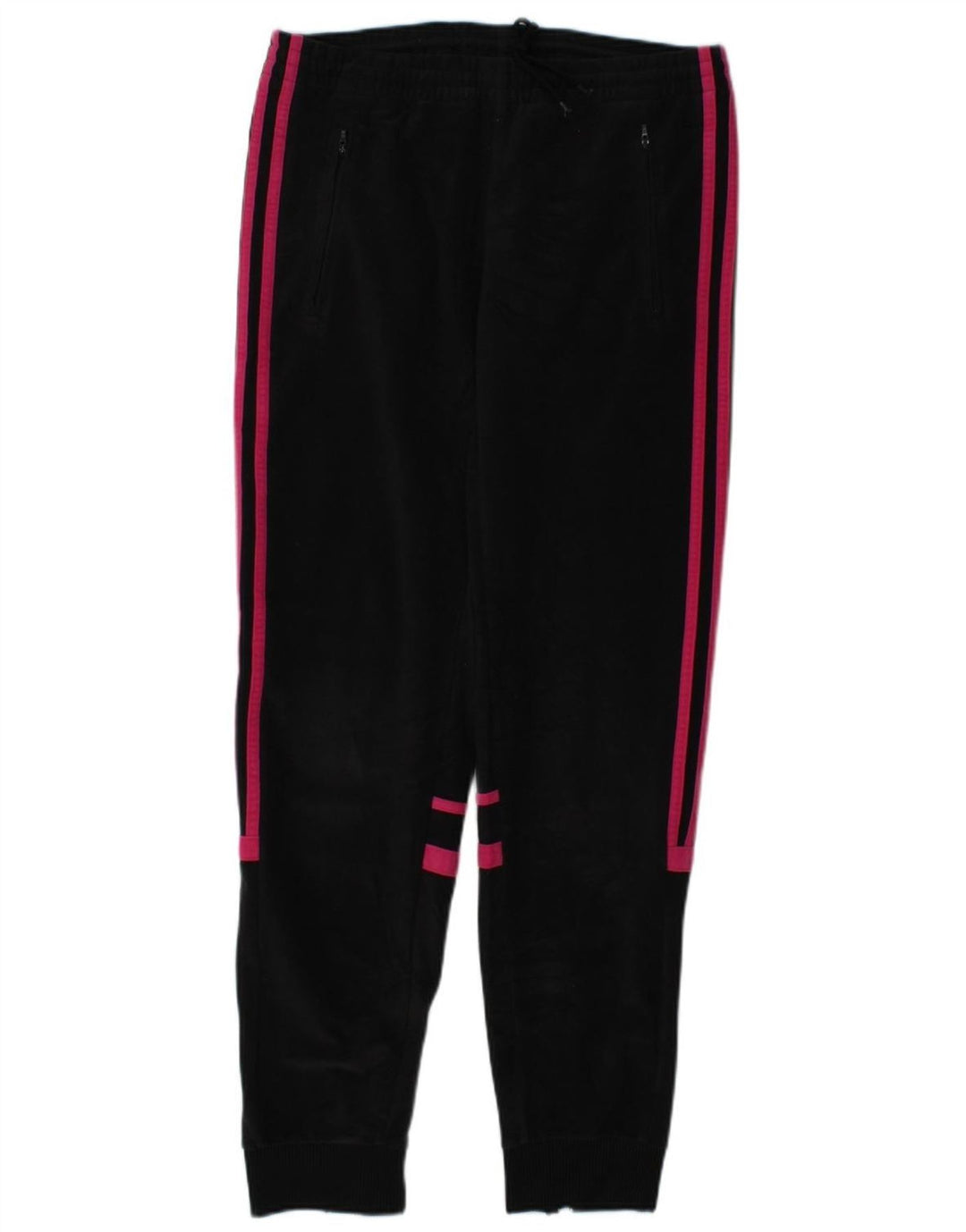 ADIDAS Womens Tracksuit Trousers Joggers UK 8 Small Black Polyester