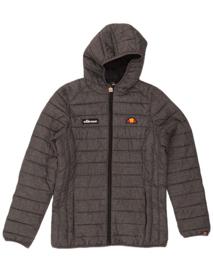Ellesse γυναικείο μπουφάν με κουκούλα υπερμεγέθη padded UK 10 Small Grey Polyamide