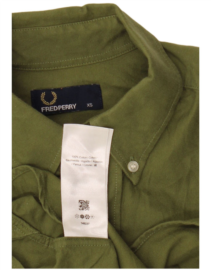 Fred Perry Ανδρικό κοντομάνικο πουκάμισο XS πράσινο βαμβακερό