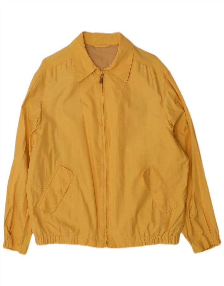Amerigo Vespucci Ανδρικό Bomber Jacket UK 40 Large Yellow Silk