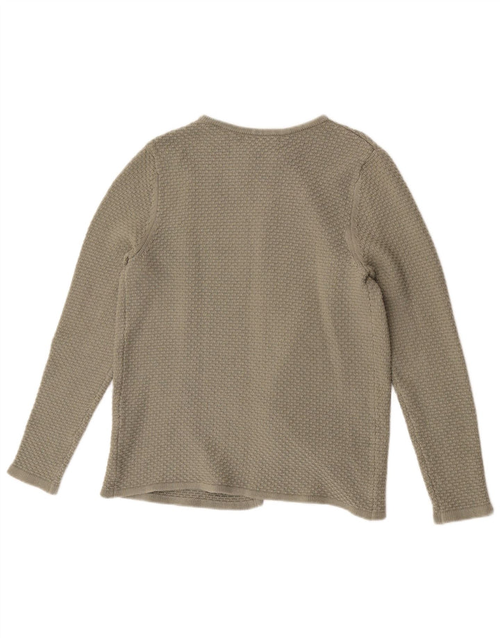 Crew Clothing Γυναικεία ανοιχτή ζακέτα πουλόβερ UK 14 Μεσαίο πράσινο βαμβακερό