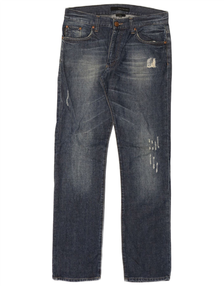 Ανδρικό τζιν Calvin Klein Distressed Slim W31 L33 Μπλε βαμβακερό