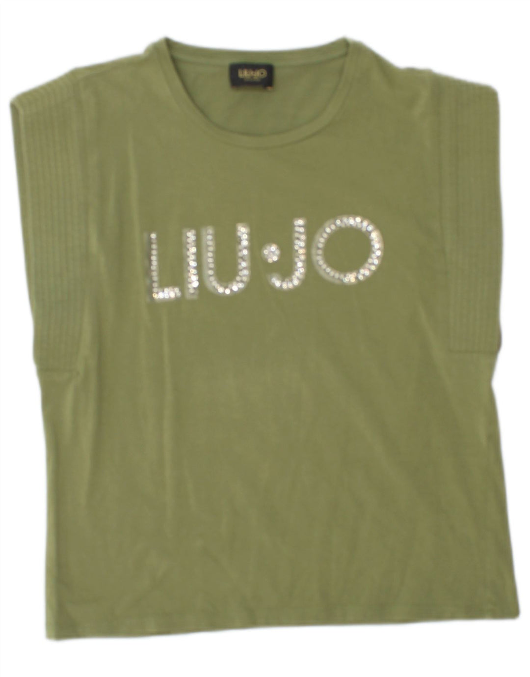 Γυναικείο γραφικό μπλουζάκι LIU JO Top UK 12 Medium Green