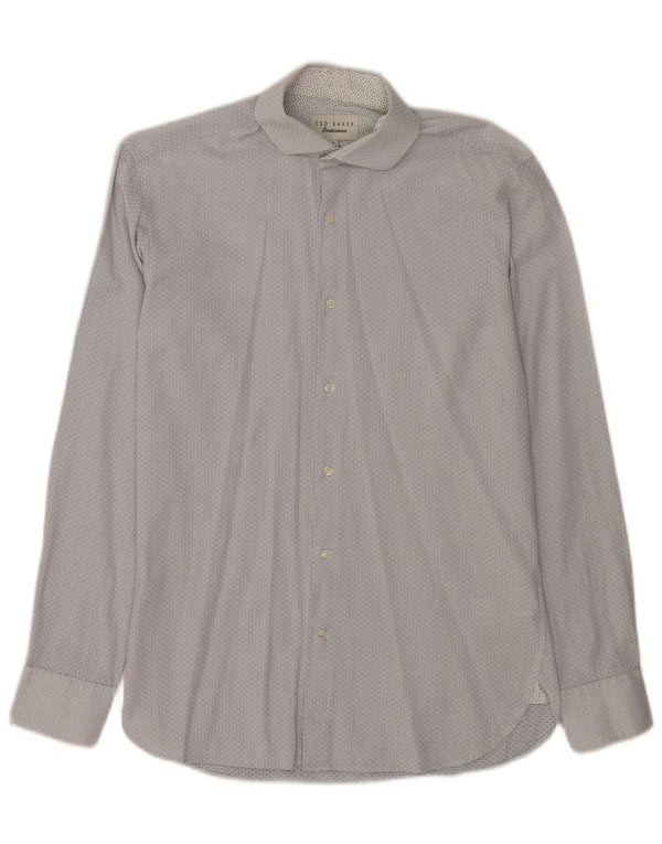 Ανδρικό πουκάμισο Ted Baker Νούμερο 15 Medium Blue Geometric Cotton