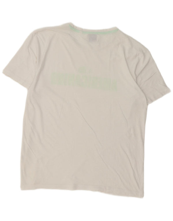 Ανδρικό T-Shirt κανονικό γραφικό Americanino Top από μεσαίο λευκό βαμβακερό