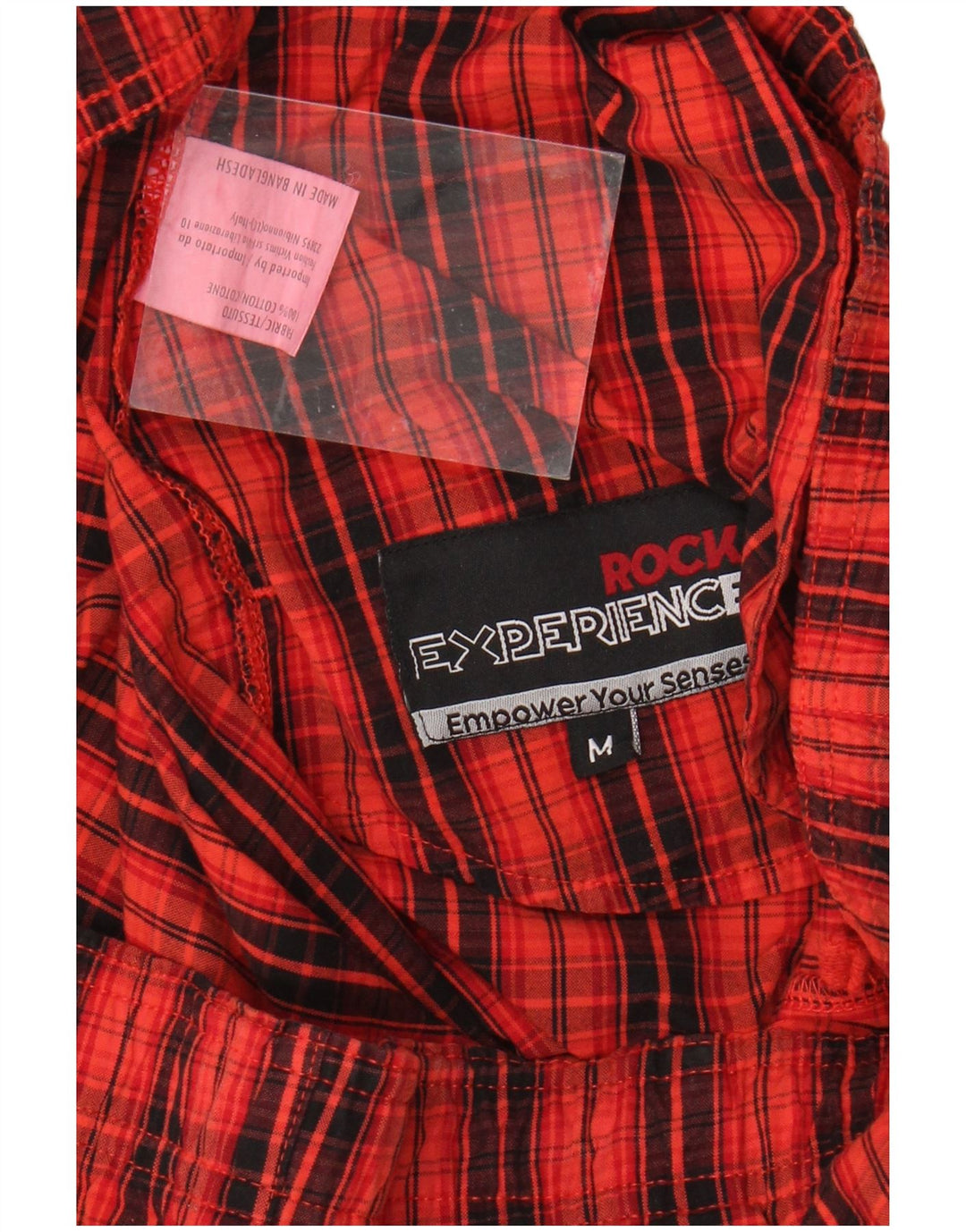 Rock Experience Ανδρικό ίσιο παντελόνι Medium W32 L32 Red Check Cotton