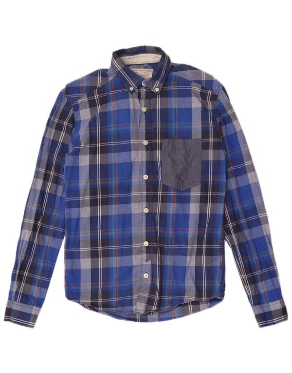 Jack & Jones Boys Flannel πουκάμισο 11-12 ετών Μπλε καρό βαμβακερό