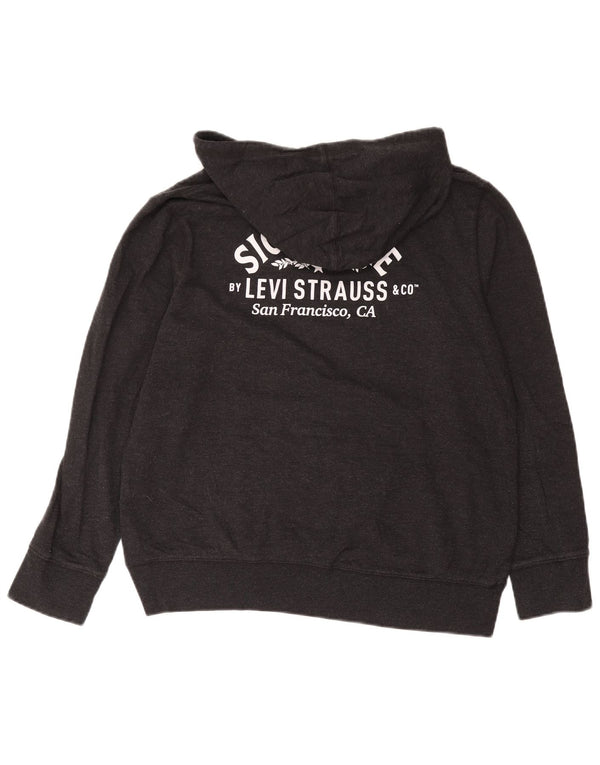 Levi's Mens Signature Graphic Hoodie Jumper Μικρό γκρι βαμβακερό