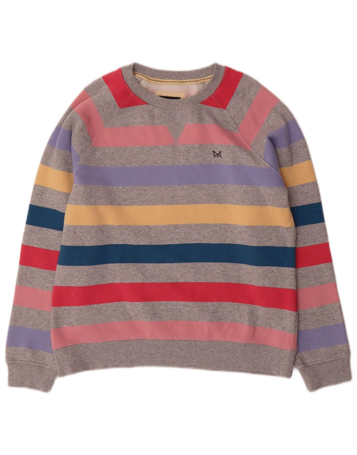 CREW CLOTHING Γυναικεία φούτερ Jumper UK 10 Small πολύχρωμα ριγέ
