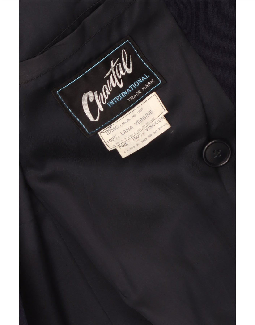 Chantal Γυναικεία καμπαρντίνα UK 12 Medium Navy Blue Virgin Wool