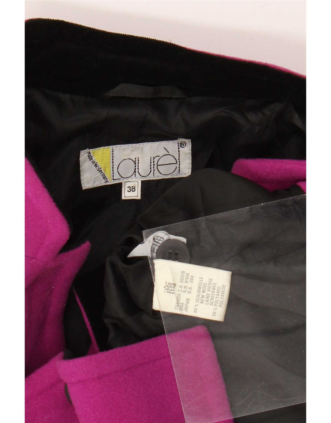Γυναικείο μπουφάν Laurel με 4 κουμπιά σακάκι EU 38 Medium Pink New Wool
