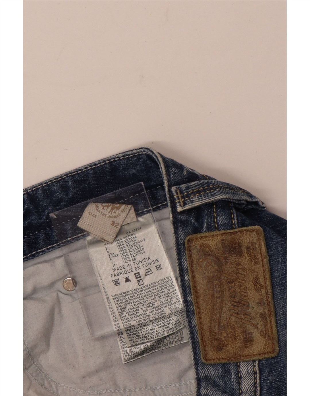 Ανδρικό Diesel Distressed Straight Jeans W32 L34 Μπλε βαμβακερό