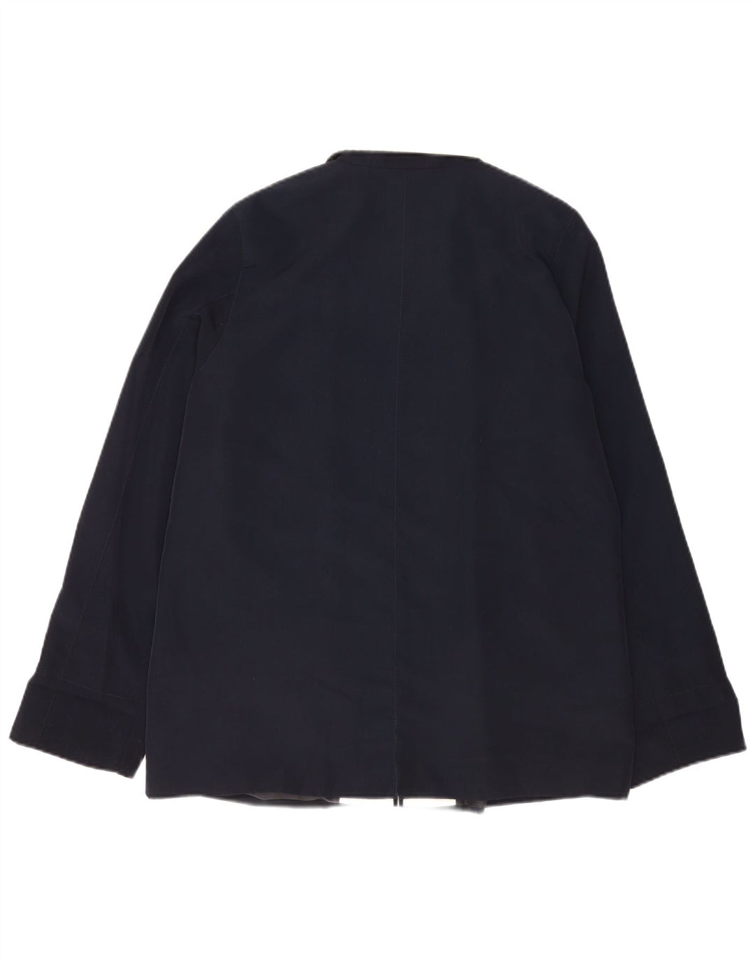 Marks & Spencer Womens Bomber Jacket UK 16 Large Navy Blue Polyester