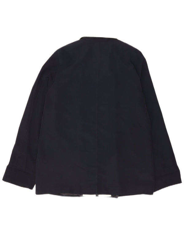 Marks & Spencer Womens Bomber Jacket UK 16 Large Navy Blue Polyester
