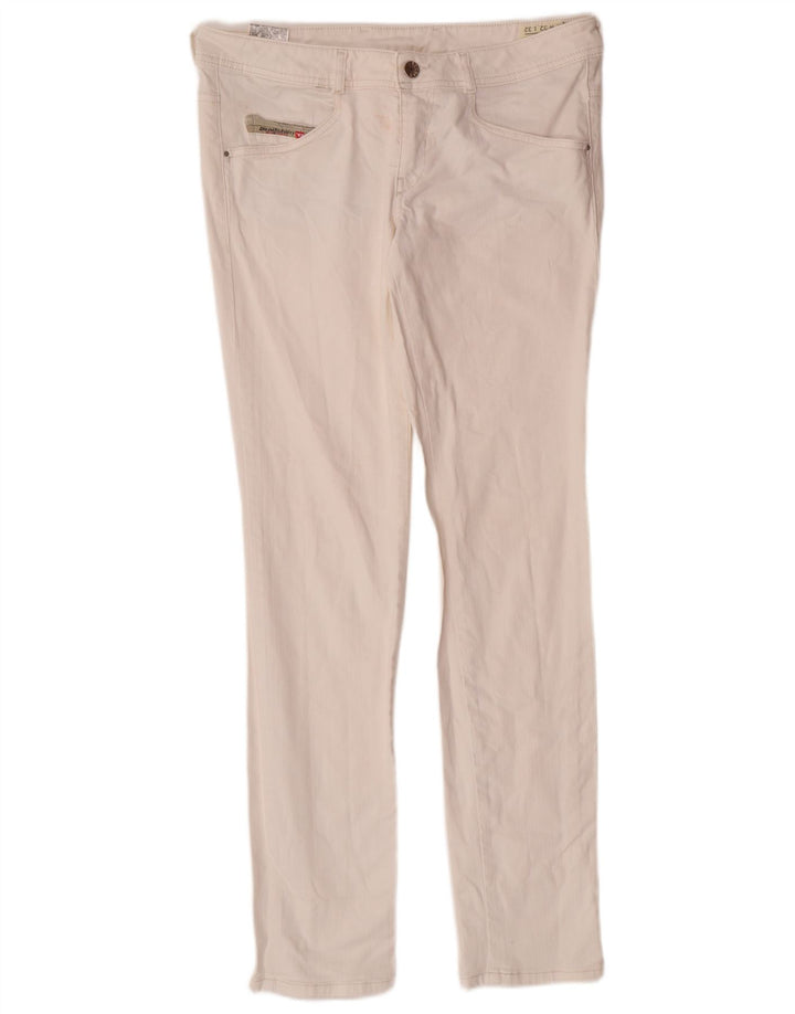 DIESEL Womens Clushy Slim Jeans W32 L32 White Cotton
