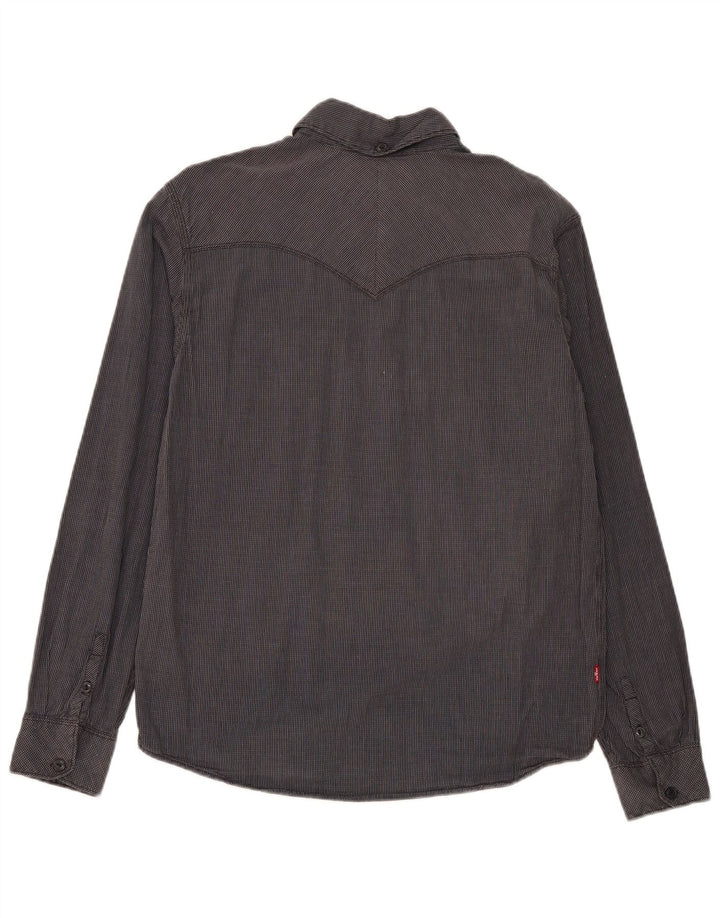 Ανδρικό πουκάμισο Levi's Standard Fit, μεσαίο γκρι βαμβακερό