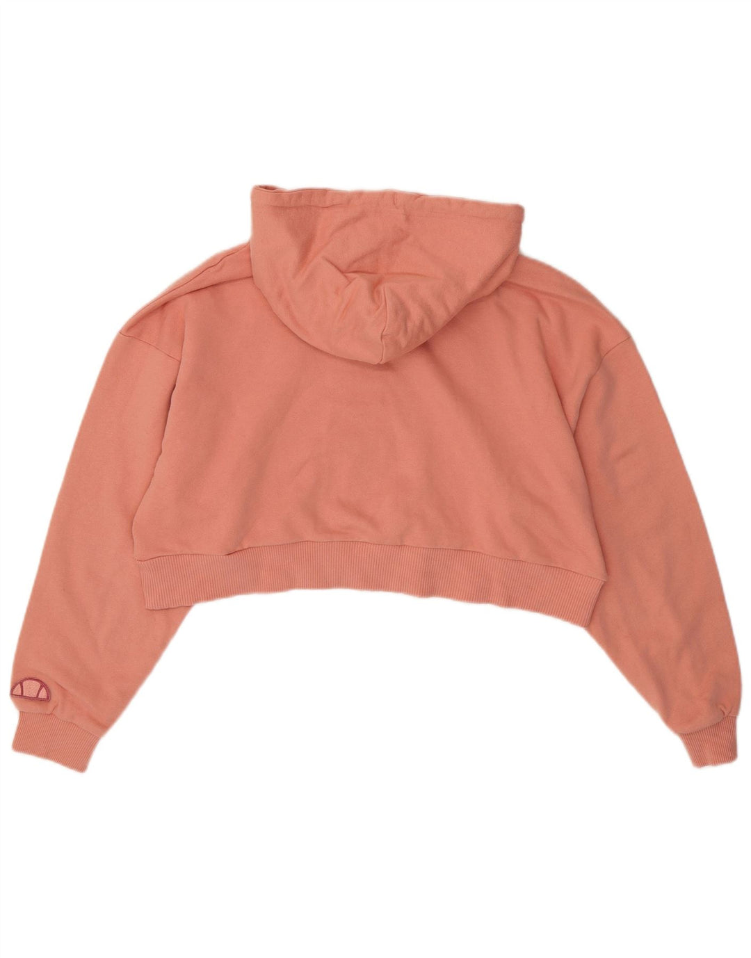 ELLESSE Γυναικείο Crop Oversized Hoodie Jumper UK 8 Μικρό ροζ βαμβακερό