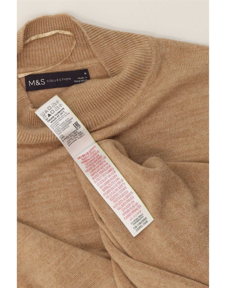 Marks & Spencer Γυναικείο πουλόβερ με λαιμό χελώνα UK 14 Medium Beige