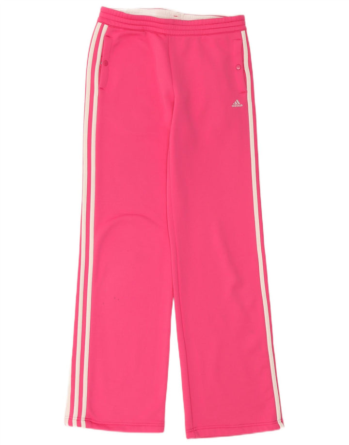 Adidas Γυναικεία ίσια φόρμα παντελόνια UK 10 Small Pink Polyester