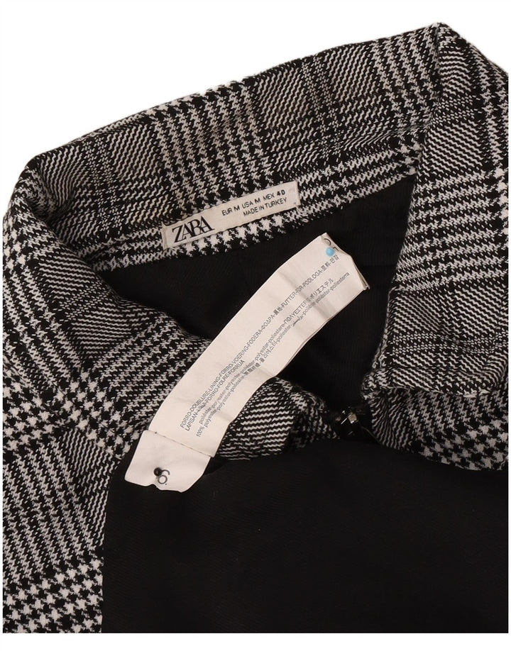 Zara Ανδρικό Bomber Jacket UK 38 Medium Grey Check Polyester