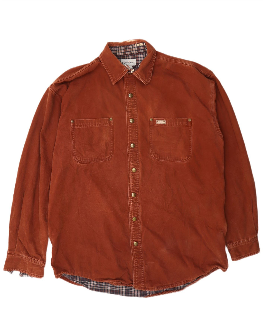 Ανδρικό πουκάμισο Carhartt Ξυλοκόπος μεγάλο καφέ βαμβακερό