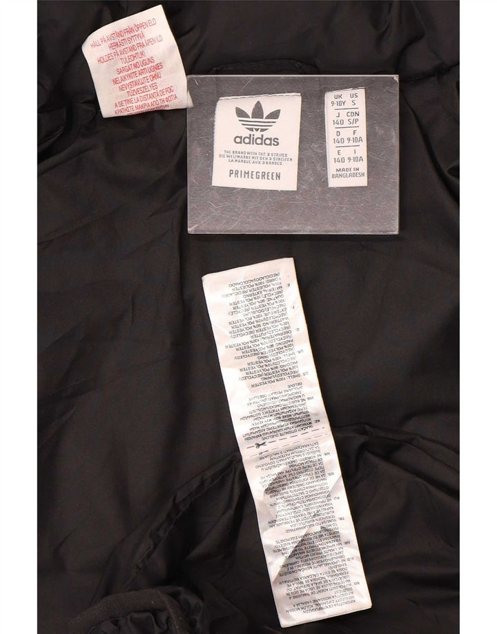 Adidas Girls Hooded Jacket 9-10 Years Μαύρο Πολυεστέρας