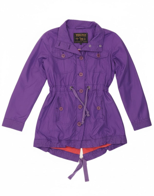 Woolrich Girls Parka Jacket 7-8 Years Purple