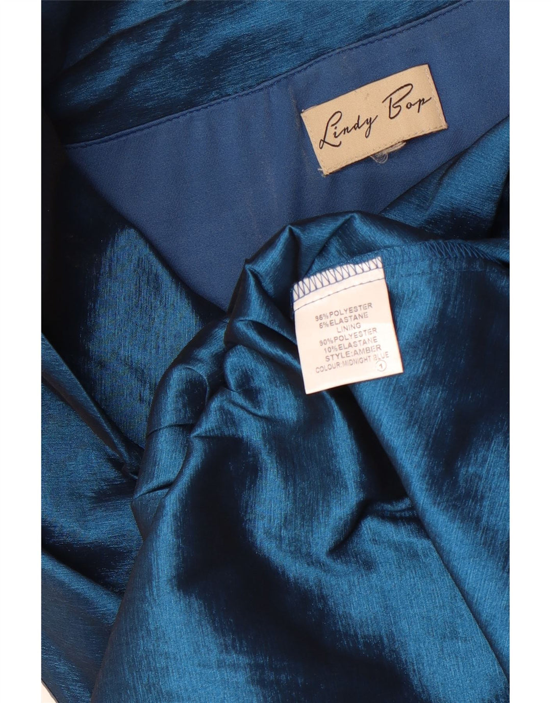 Lindy bop Γυναικείο Αμάνικο Φόρεμα A-Line UK 18 XL Blue Polyester