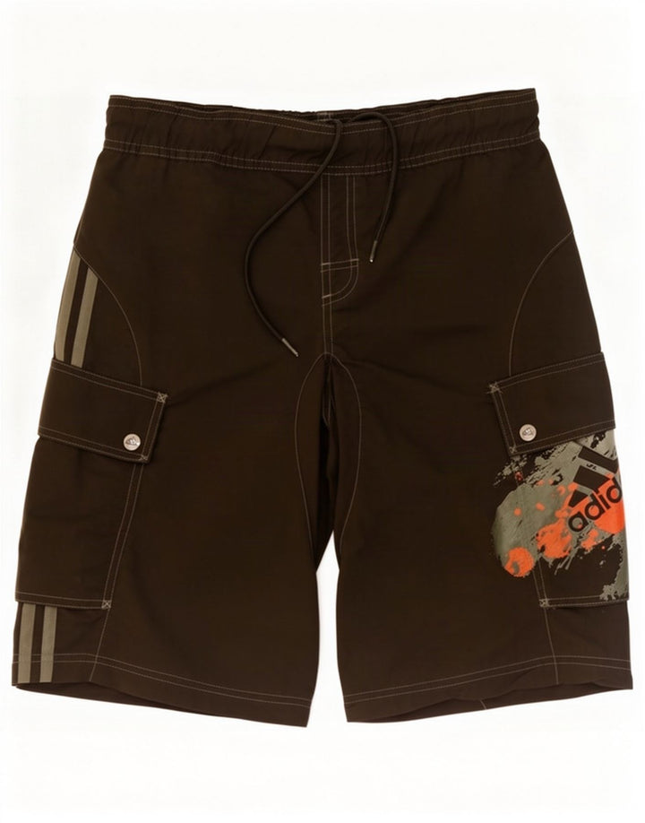 Ανδρικό γραφικό σορτς κολύμβησης Adidas Small Khaki Polyamide