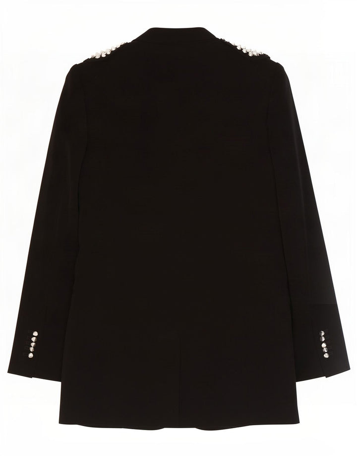 Zara Γυναικείο Open Blazer Jacket UK 12 Medium Black Polyester