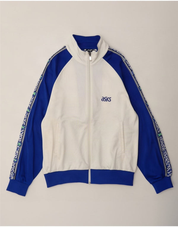 Ανδρική αθλητική φόρμα Asics Loose Fit Top Jacket IT 44 XS White Colourblock Retro