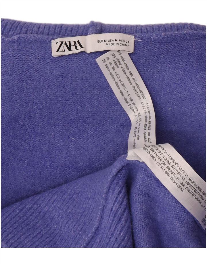 Zara γυναικείο πουλόβερ με ρολό λαιμόκοψη UK 14 μεσαίο ακρυλικό
