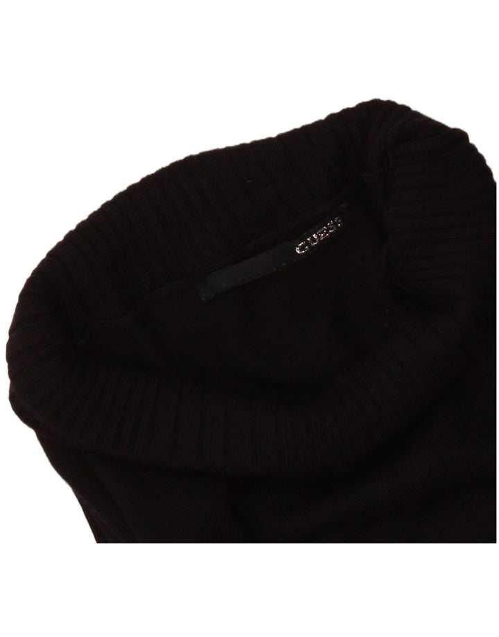 Guess Γυναικείο πουλόβερ με ρολό λαιμόκοψη UK 8 Small μαύρο