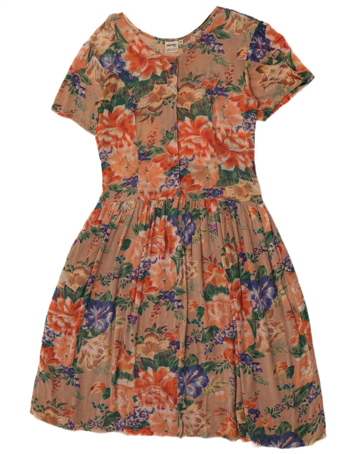 Vintage Γυναικείο Φόρεμα A-Line IT 44 Medium Πολύχρωμο Floral