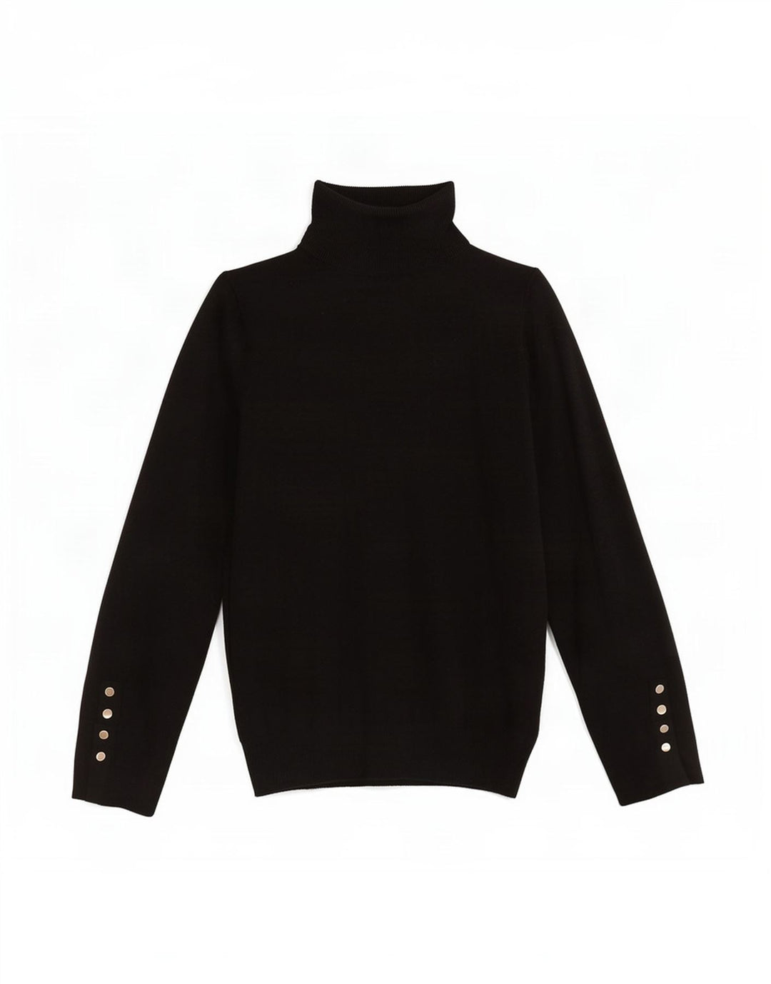 Zara Γυναικείο πουλόβερ με ρολό λαιμόκοψη UK 10 Small μαύρο